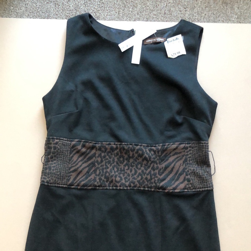 NWT Adrienne Vittadini Black city zoo dress